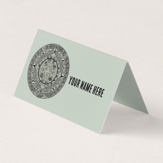 Carte De Visite Mexicaine Aztec Sun Stone Maya Calendrier 1 (Devant)