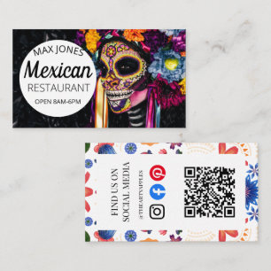 Carte De Visite mexicaine de fruits de marché artisanat jour de mo
