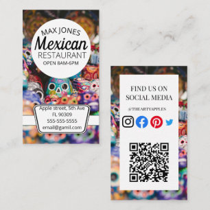 Carte De Visite mexicaine fruits deli marché plier artisanat