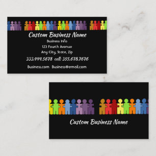 Carte De Visite Mgr de personnel professionnel noir, responsable R
