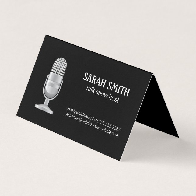 Carte De Visite Mic | Blogueur | Hôte Podcast (Devant)