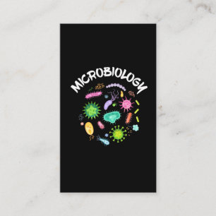 Carte De Visite Microbiologie Scientifique Microscope à bactérie