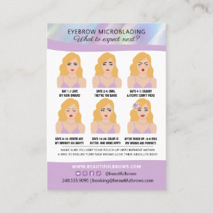Carte De Visite Microblading Brow post-soins et rendez-vous 