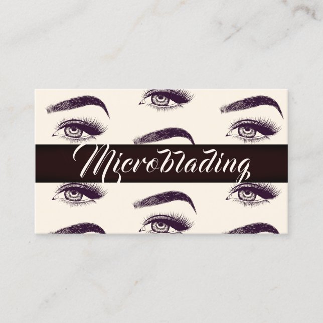 Carte De Visite Microblading, sourcils, tatouage, Maquillage perma (Devant)