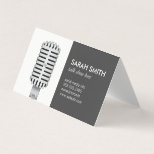 Carte De Visite Microphone Blogueur