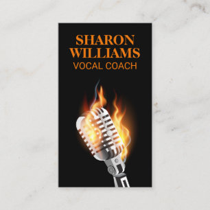 Carte De Visite Microphone en feu