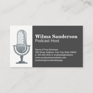 Carte De Visite Microphone Podcast