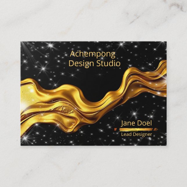 Carte De Visite Midnight Star Gold – Marque Céleste (Devant)