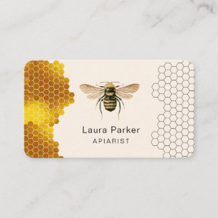 Carte De Visite Miel apiculteur Honeycomb Apiariste apiculteur d'o