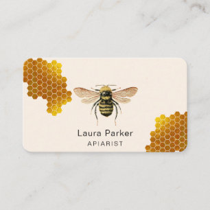 Carte De Visite Miel apiculteur Honeycomb Apiariste apiculteur d'o