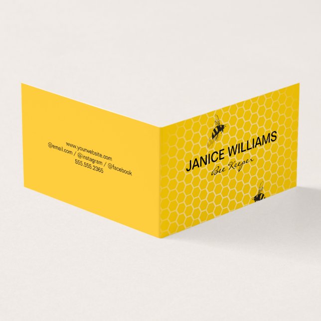 Carte De Visite Miel et abeilles (Extérieur)
