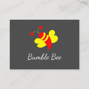 Carte De Visite Miel jaune rouge abeille bourdon