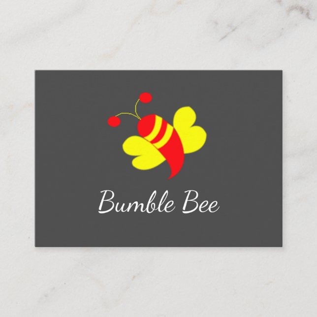 Carte De Visite Miel jaune rouge abeille bourdon (Devant)