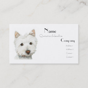 Carte de visite mignon de chien de Westie