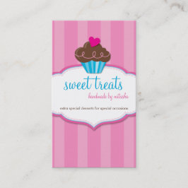 CARTE DE VISITE mignon gras cupcake rose