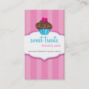 CARTE DE VISITE mignon gras cupcake rose