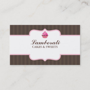 Carte De Visite Mignon moderne élégant de rose de boulangerie de