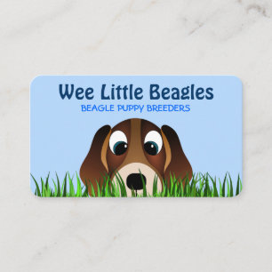 Carte De Visite Mignonette Beagle de dessin chic éleveur de chien