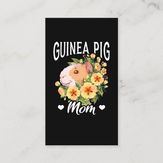 Carte De Visite Mignonne Guinea Pig Mom (Devant)