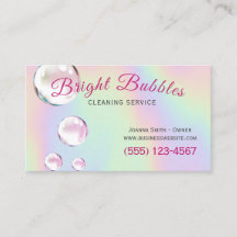 Mignonnes bulles holographiques Service de nettoya