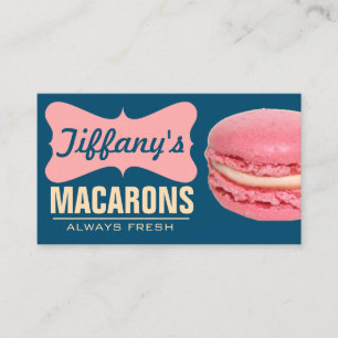 Carte De Visite Mignons Macarons Français Roses Macarons Faits M