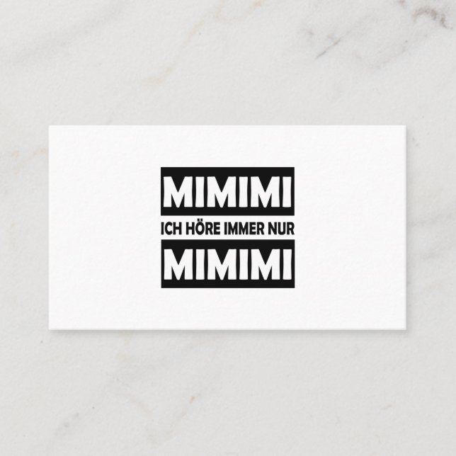 Carte De Visite MIMIMI- Geschenkidee (Devant)