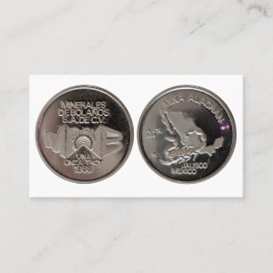 Carte De Visite Mina Alacran Jalisco Mexique Pièce d'argent