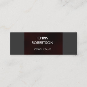 Carte de visite mince gris clair foncé rouge foncé