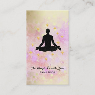 Carte De Visite *~* Mindfulness Homme Yoga Parties scintillant mé