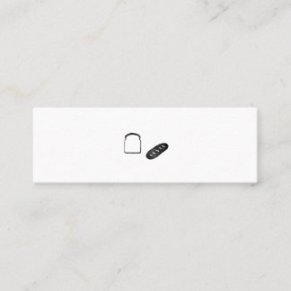 CARTE DE VISITE MINI ミニマムでシンプルな名刺　ビジネスカード　食パン・フランスパン