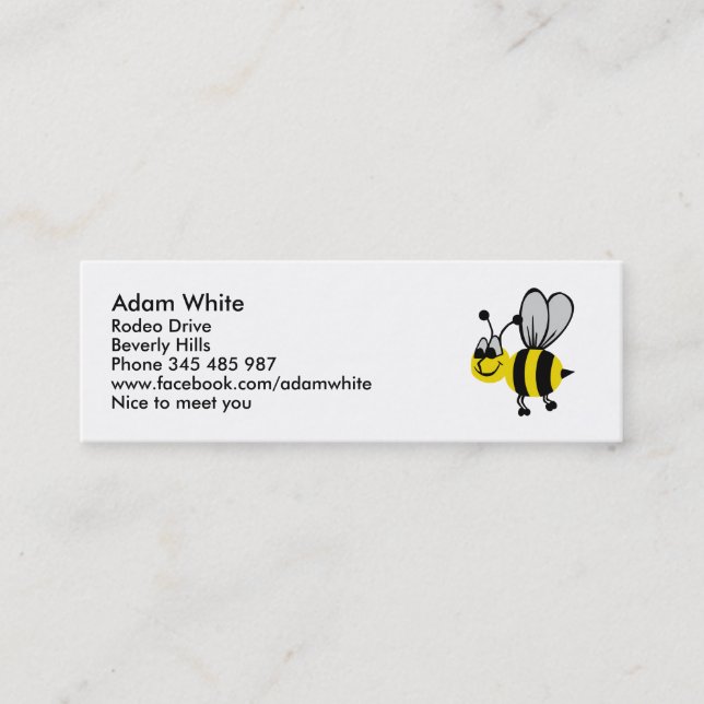 Carte De Visite Mini Abeille (Devant)