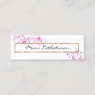 Carte De Visite Mini Absence professionnelle Confetti Confetti en cadre