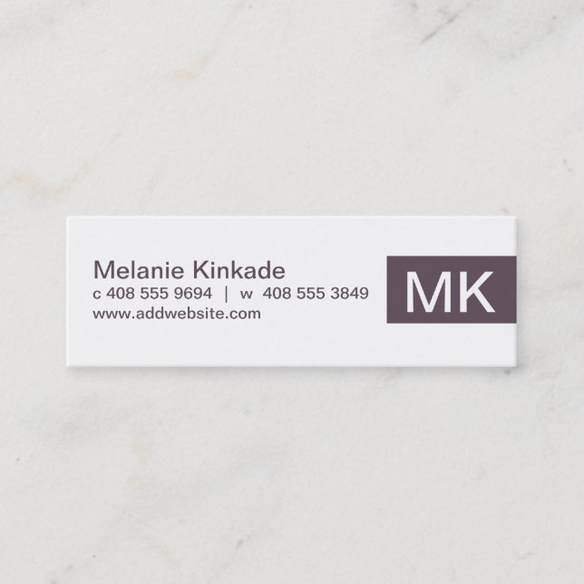 Carte De Visite Mini Accent (Lavande) (Devant)