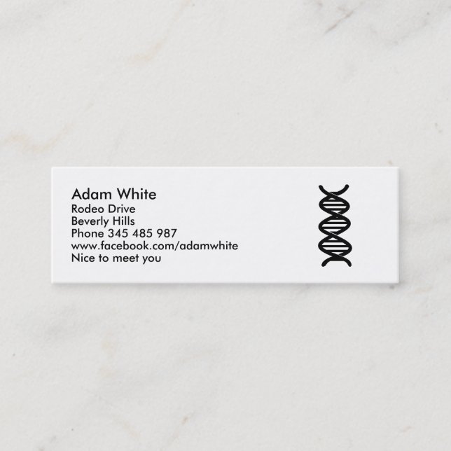 CARTE DE VISITE MINI ADN (Devant)