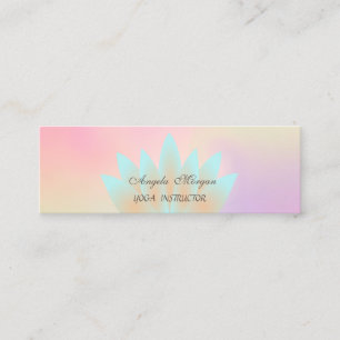 Carte De Visite Mini Adorable Élégant Chic Lotus Fleur Holographique