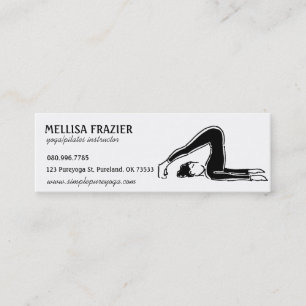 Carte De Visite Mini Affaires/instructeur de Pilates de yoga