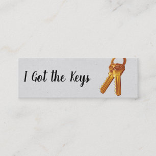 Carte De Visite Mini Agent immobilier / Clés