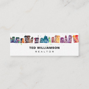 Carte De Visite Mini Agent immobilier moderne de professionnel