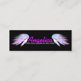 Carte De Visite Mini AILES ANGEL Imaginaire violet sur noir