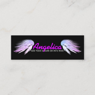 Carte De Visite Mini AILES ANGEL Imaginaire violet sur noir