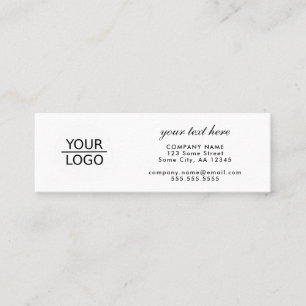 Carte De Visite Mini Ajoutez votre logo avec promotion de texte personn