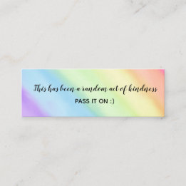 Carte De Visite Mini Aléatoire Loi de douceur Arc-en-ciel Ombré 