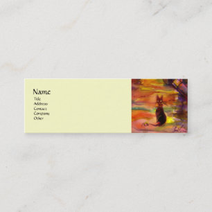 CARTE DE VISITE MINI ALLÉE MÉDIÉVALE EN NUIT À FLORENCE