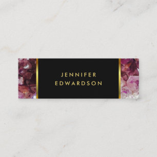 Carte De Visite Mini Amithyste d'or violet gemstone professionnel