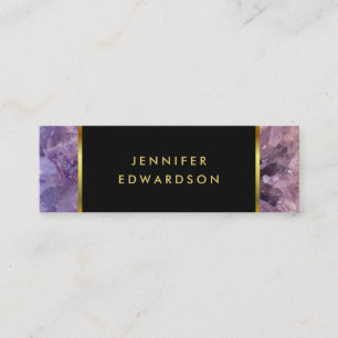 Carte De Visite Mini Amithyste d'or violet gemstone professionnel