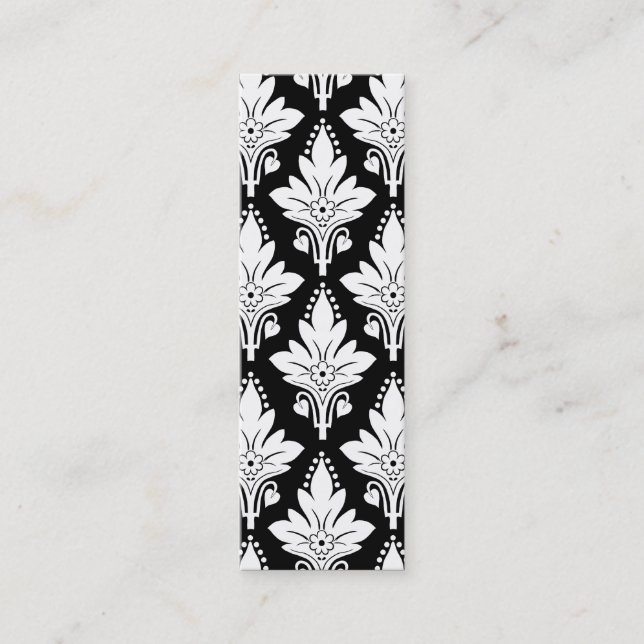 Carte De Visite Mini AMOROSO dans le blanc sur le noir (Devant)