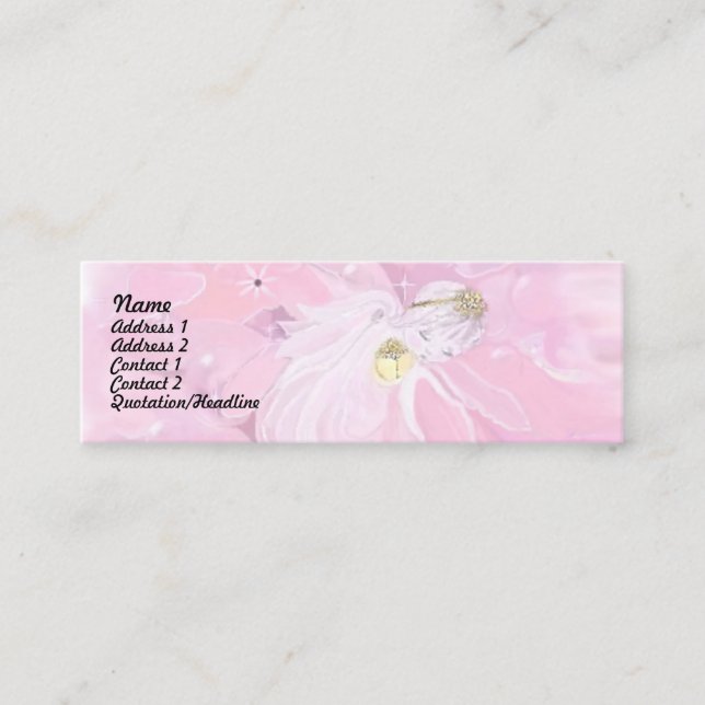 Carte De Visite Mini Ange bébé (Devant)