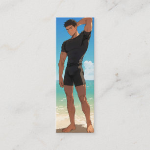 Carte De Visite Mini Anime Boy sur la plage