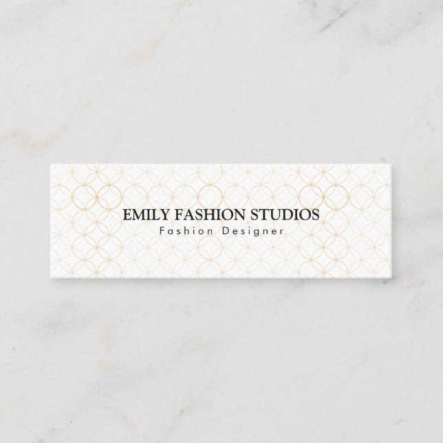 Carte De Visite Mini Anneaux dorés (Devant)