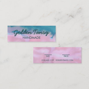 Carte De Visite Mini Aquarelle Bijoux Prix Taille Hang Tag